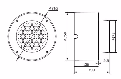 Cilindro in alluminio pressofuso, impermeabile, resistente alla neve, IP66, luce interrata da pavimento a LED per lampada da terra da esterno