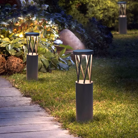 Paletto luminoso da giardino per vialetto, sentiero, marciapiede, paesaggio, lampada da prato