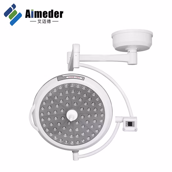 Lampada OT a soffitto a doppia cupola montata a parete, prezzo della lampada chirurgica a LED senza ombre