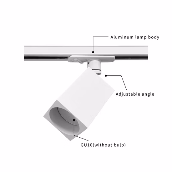 Come luminoso binario GU10 bianco/nero, faretto, lampada da binario, faretti per casa, negozio, negozio, showroom