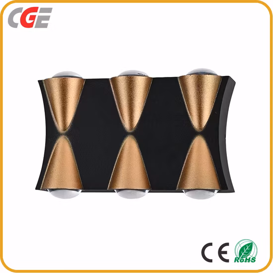 Lampada da parete per esterno quadrata da 6 W, lampada da esterno moderna IP65, lampada da parete a LED