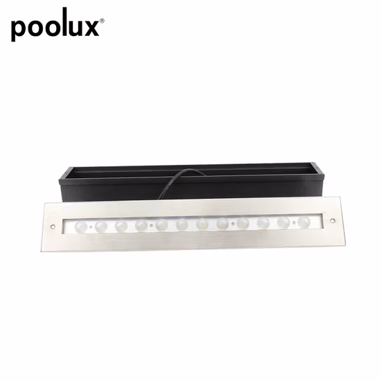 2022 Poolux Inground 9W 18W 36W 72W 12V IP67 Lampada da incasso per gradini lineari a LED per esterni